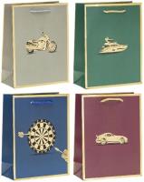 Opakowanie Torebka Lux 30x42x12cm hot-stamp męski mix ROZETTE