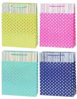 Opakowanie Torebka Lux 30x42x12cm kropki mix ROZETTE