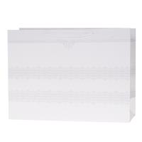 Opakowanie Torebka Lux 55x40x20cm brokat biała ROZETTE 12 szt