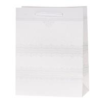 Opakowanie Torebka Lux max A3 brokat biała 31x48x12 1 szt