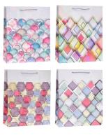 Opakowanie Torebka ozdobna 18x23x8cm hot-stamp mix ROZETTE