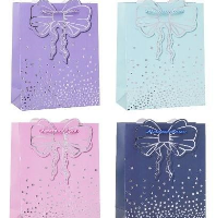 Opakowanie Torebka ozdobna 18x24x8cm hot-stamp mix ROZETTE