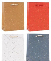 Opakowanie Torebka ozdobna 26x32x10cm hot-stamp mix ROZETTE