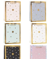 Opakowanie Torebka ozdobna 26x32x10cm hot-stamp mix ROZETTE