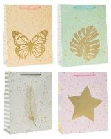 Opakowanie Torebka ozdobna 31x40x12cm hot-stamp mix ROZETTE