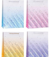 Opakowanie Torebka ozdobna 31x42x12cm hot-stamp mix ROZETTE