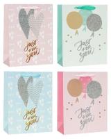 Opakowanie Torebka ozdobna brokat 18x23x8cm mix ROZETTE