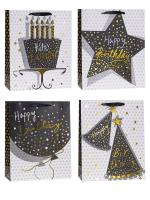 Opakowanie Torebka ozdobna brokat 18x23x8cm mix ROZETTE