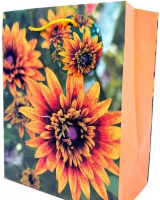 Opakowanie Torebka ozdobna matowa 18x23x10cm Kwiaty