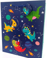 Torebka ozdobna matowa 26x32x12cm Dinozaury. Wydawca: Fresh. SmakLiter.pl Opakowanie Torebka ozdobna matowa 26x32x12cm Dinozaury