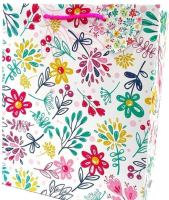 Torebka ozdobna matowa 26x32x12cm Kwiaty. Wydawca: Fresh. SmakLiter.pl Opakowanie Torebka ozdobna matowa 26x32x12cm Kwiaty