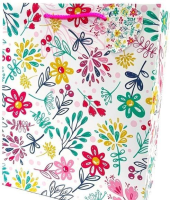 Torebka ozdobna matowa 26x32x12cm Kwiaty. Wydawca: Fresh. SmakLiter.pl Opakowanie Torebka ozdobna matowa 26x32x12cm Kwiaty