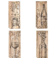 Opakowanie Torebka ozdobna na butelkę 12x36x9cm mix ROZETTE