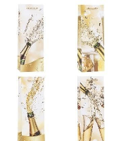 Opakowanie Torebka ozdobna na butelkę 12x36x9cm mix ROZETTE