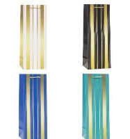 Opakowanie Torebka ozdobna na butelkę 12x36x9cm mix ROZETTE