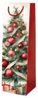 Opakowanie Torebka ozdobna Święta BN Choinka czerwona butelak