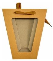 Opakowanie Torebka ozdobna TS-2 - trapez szara - 16x26x11