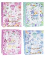 Opakowanie Torebka Pop-Up 3D Narodziny 18x23x8cm mix ROZETTE 1 szt