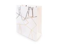 Opakowanie Torebka prezentowa biała ze złotym tłoczeniem