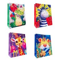 Torebka prezentowa dziecięca L Zwierzęta ZOO mix. Wydawca: JU-PITER. SmakLiter.pl Opakowanie Torebka prezentowa dziecięca L Zwierzęta ZOO mix