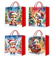 Opakowanie Torebka prezentowa L Boże Narodzenie brokat mix