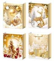 Opakowanie Torebka prezentowa L Boże Narodzenie brokat mix