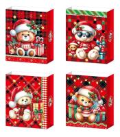 Torebka prezentowa M Boże Narodzenie brokat 3D mix. Wydawca: W&K. SmakLiter.pl Opakowanie Torebka prezentowa M Boże Narodzenie brokat 3D mix