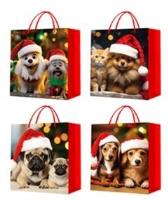 Opakowanie Torebka prezentowa M Boże Narodzenie brokat mix