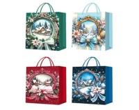 Opakowanie Torebka prezentowa M Boże Narodzenie brokat mix