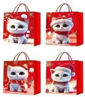 Opakowanie Torebka prezentowa S Boże Narodzenie brokat 3D mix