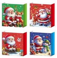 Opakowanie Torebka prezentowa S Boże Narodzenie brokat mix