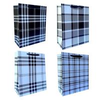 Opakowanie Torebka prezentowa S czarno-biała krata MIX