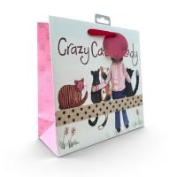 Opakowanie Torebka prezentowa średnia Crazy Cat Lady Kociara