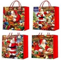 Opakowanie Torebka prezentowa XL Boże Narodzenie szerokie dno