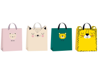 Opakowanie Torebka upominkowa średnia z uszami BB Friends mix