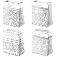 Opakowanie Torebki ozdobne T4-9 Białe grafika 10 sztuk