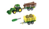 Traktor John Deere do skręcania z 2 przyczepami. Wydawca: Klein. SmakLiter.pl Opakowanie Traktor John Deere do skręcania z 2 przyczepami