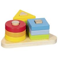 Trójkątna układanka sortująca. Wydawca: Goki. SmakLiter.pl Opakowanie Trójkątna układanka sortująca