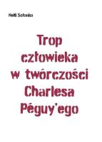 Okładka książki Trop człowieka w twórczości Charlesa Peguy'ego