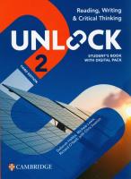 Unlock Level 2 Reading, Writing and Critical Thinking Student's Book with Digital Pack. Autor: Hobbs Deborah, Lewis Michele, O'Neill Richard, Sowton Chris. SmakLiter.pl Okładka książki Unlock Level 2 Reading, Writing and Critical Thinking Student's Book with Digital Pack