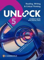 Unlock Level 5 Reading, Writing and Critical Thinking Student's Book with Digital Pack. Autor: Lewis Michele, Ostrowska Sabina, Williams Jessica, Sowton Chris. SmakLiter.pl Okładka książki Unlock Level 5 Reading, Writing and Critical Thinking Student's Book with Digital Pack