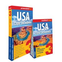 USA. Część zachodnia 3w1: przewodnik + atlas + mapa. Autor: Jabłoński Piotr. SmakLiter.pl Okładka książki USA. Część zachodnia 3w1: przewodnik + atlas + mapa