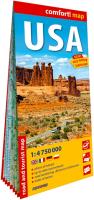 Opakowanie USA laminowana mapa samochodowo-turystyczna 1:4 750 000