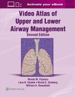 Okładka książki Video Atlas of Upper and Lower Airway Management: Print + eBook with Multimedia