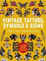 Okładka książki Vintage Tattoos, Symbols & Signs. Sticker, Color & Activity Book