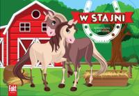 W stajni. Kolorowanka z naklejkami. Autor:   Praca zbiorowa. SmakLiter.pl Okładka książki W stajni. Kolorowanka z naklejkami
