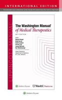 Okładka książki Washington Manual of Medical Therapeutics, International Edition