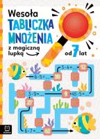Wesoła tabliczka mnożenia z magiczną lupką od 7 lat. Autor: Bator Agnieszka. SmakLiter.pl Okładka książki Wesoła tabliczka mnożenia z magiczną lupką od 7 lat