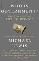 Who is Government? wer. angielska. Autor: Michael Lewis. SmakLiter.pl Okładka książki Who is Government? wer. angielska