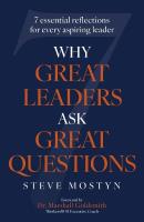 Okładka książki Why Great Leaders Ask Great Questions wer. angielska